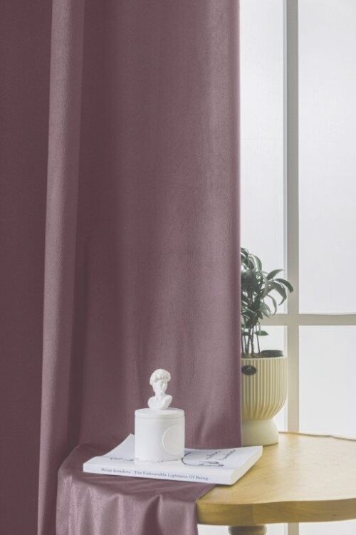 Samtvorhang Lila mit Ösen ZKMR-05