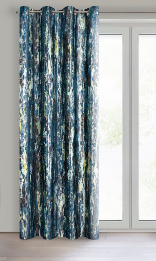 Samtvorhang mit Metallic Druck ZKNJ-01