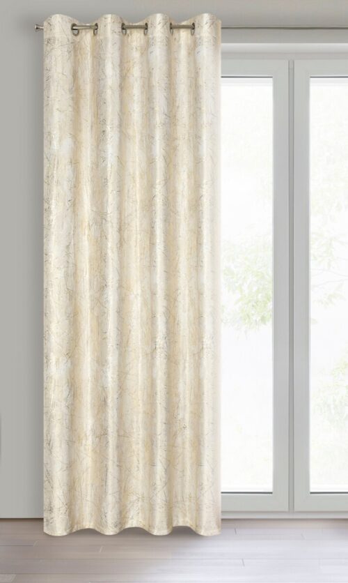 Samtvorhang mit Metallic-Druck ZKNK-01