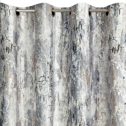 Samtvorhang mit Metallic-Druck ZKNK-02