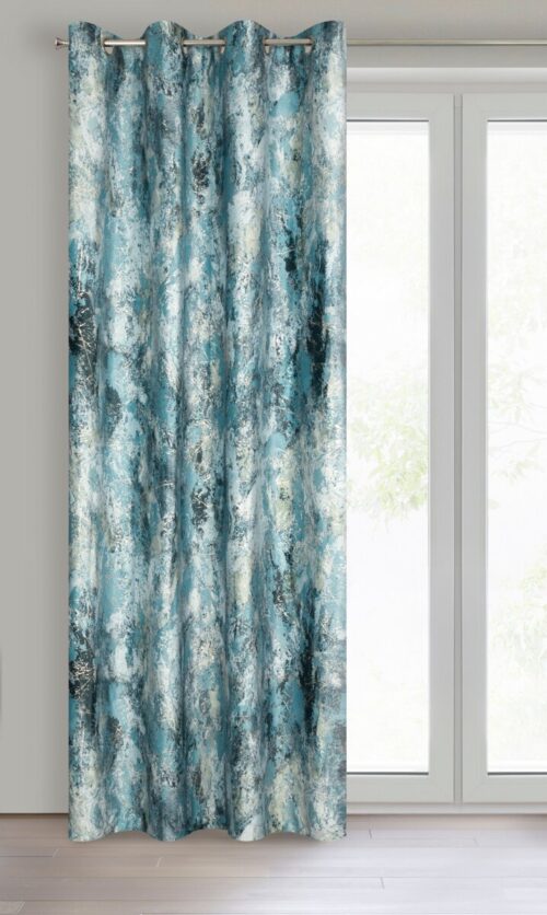 Samtvorhang mit Metallic-Druck ZKNK-03