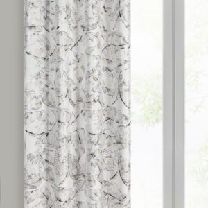 Samtvorhang mit glitzerndem Blattmotiv ZKNP-01