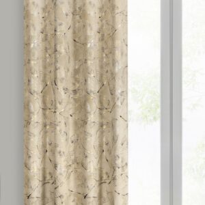 Samtvorhang mit glitzerndem Blattmotiv ZKNP-02