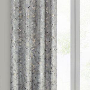 Samtvorhang mit glitzerndem Blattmotiv ZKNP-03