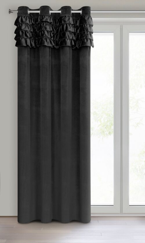 Samtvorhang mit Volants ZKNS-05