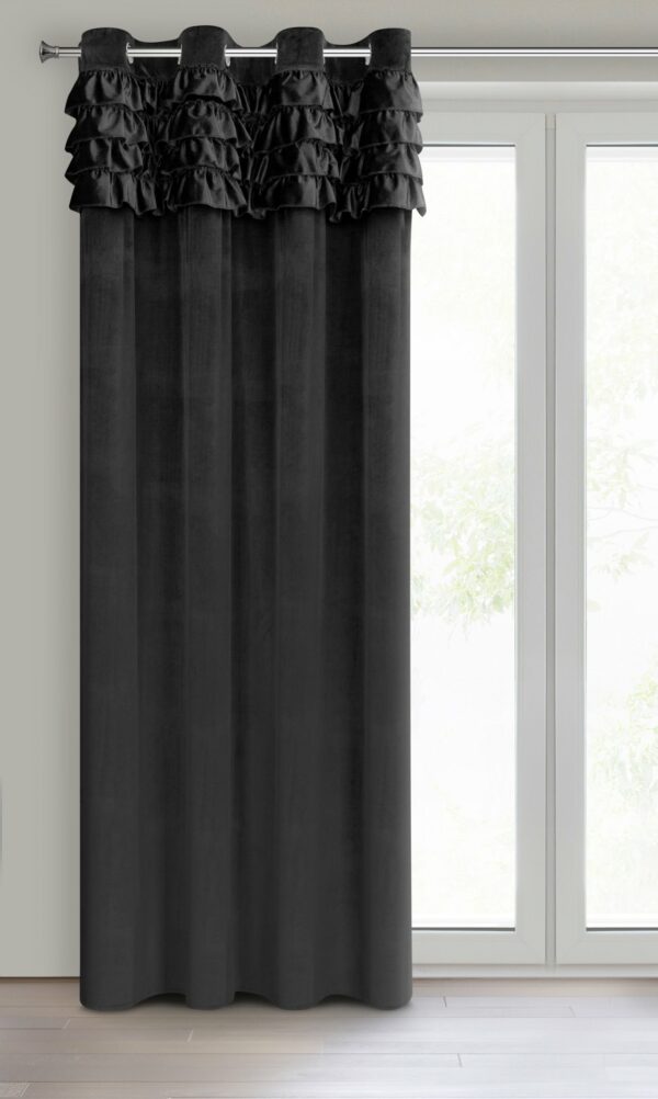Samtvorhang mit Volants ZKNS-05