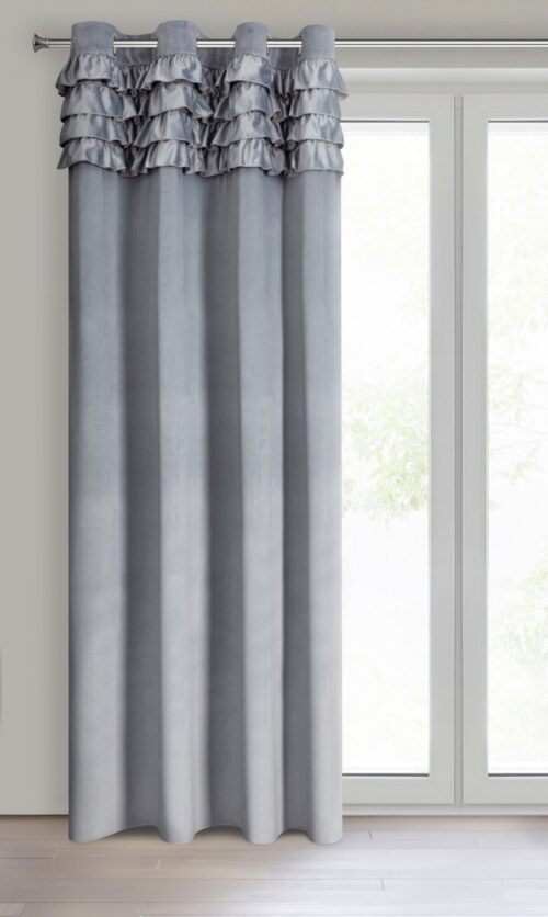 Samtvorhang mit Volants ZKNS-06