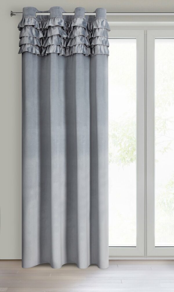 Samtvorhang mit Volants ZKNS-06
