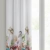 Vorhang mit buntem Blätter- und Blumenmuster ZKFK-01