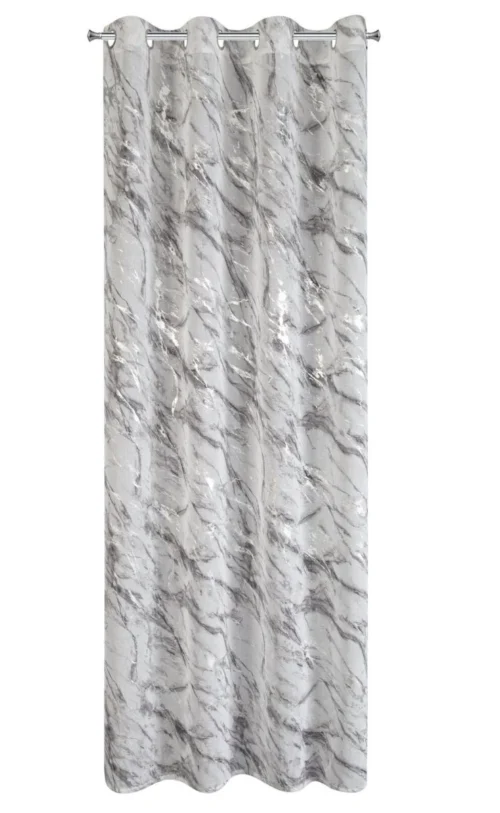 Leichter Stoffvorhang mit Marmormuster ZKKE-01
