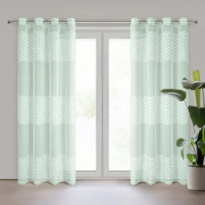 Vorhang mit geometrischer Applikation ZKKG-03