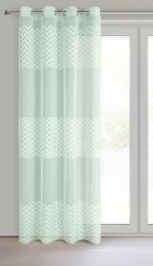 Vorhang mit geometrischer Applikation ZKKG-03