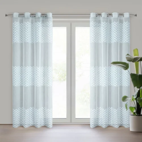 Vorhang mit geometrischer Applikation ZKKG-04