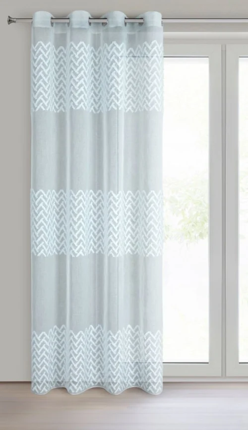 Vorhang mit geometrischer Applikation ZKKG-04