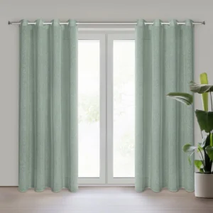 Mintfarbener Vorhang mit Regenstruktur ZKKM-06