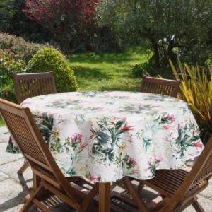 Wasserdichte runde Tischdecke für Terrasse Balkon Pavillon OKP03-1