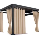 Gartenvorhang wasserdichter mit aufhängern für terrassen pavillons ZMOS-07